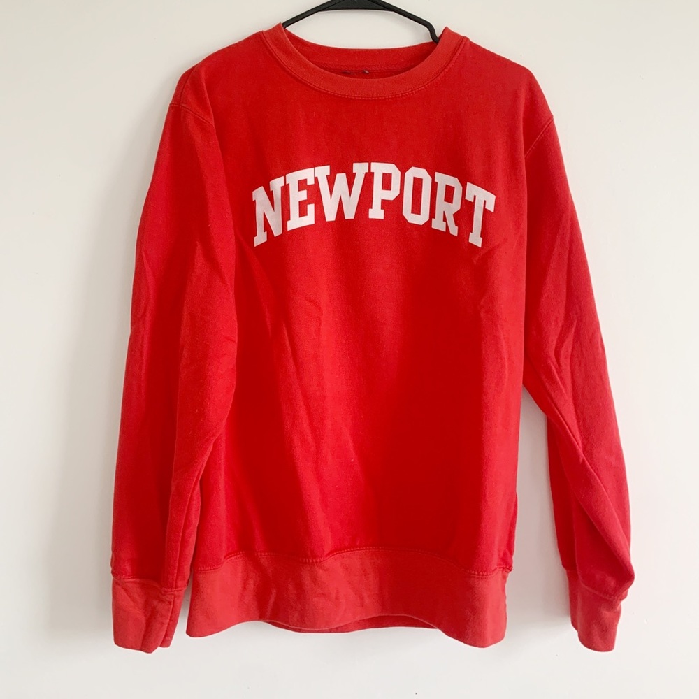 Newport red crew neck sweatshirt